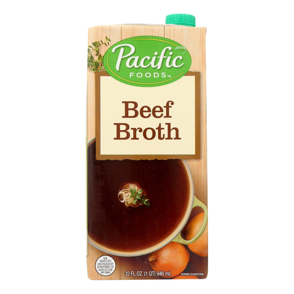 Pacific Natural Foods Broth - Beef - Case of 12 - 32 Fl Ounce.