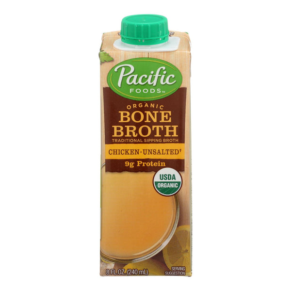 Pacific Natural Foods Bone Broth - Chicken - Case of 12 - 8 Fl Ounce.