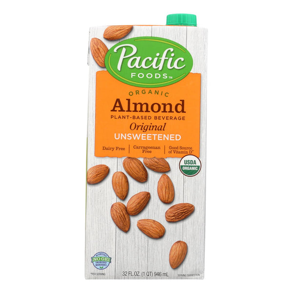 Pacific Natural Foods Almond Original - Unsweetened - Case of 12 - 32 Fl Ounce.