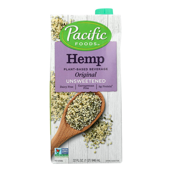 Pacific Natural Foods Hemp Original - Unsweetened - Case of 12 - 32 Fl Ounce.