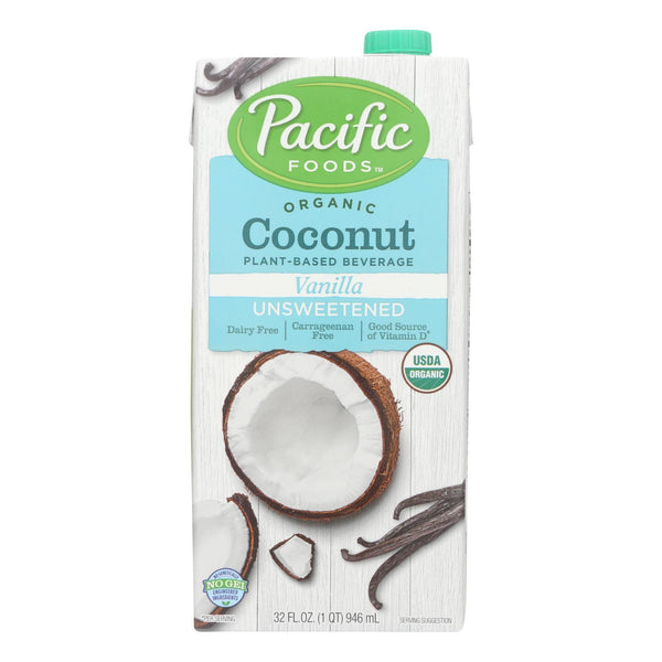 Pacific Natural Foods Coconut Vanilla - Unsweetened - Case of 12 - 32 Fl Ounce.