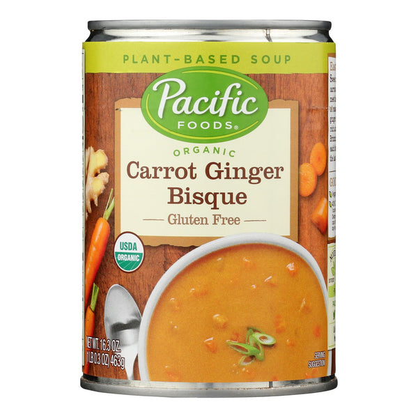 Pacific Foods - Bisque Carrot Ginger - Case of 12-16.3 Ounce