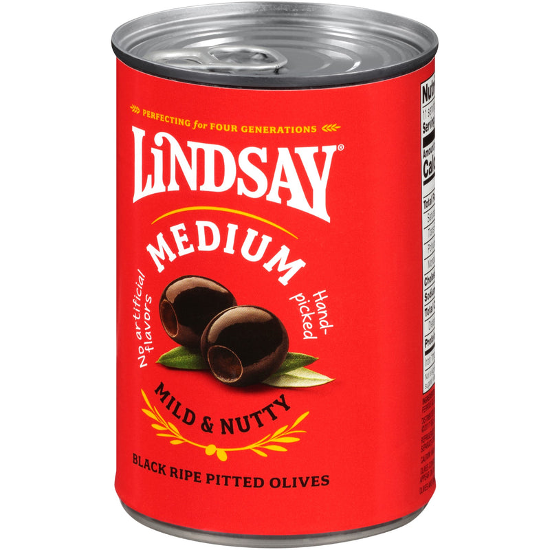 Lindsay Medium Pitted Black Olives 6 Ounce Size - 24 Per Case.