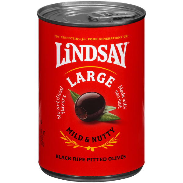 Lindsay Large Pitted Black Olives 6 Ounce Size - 24 Per Case.