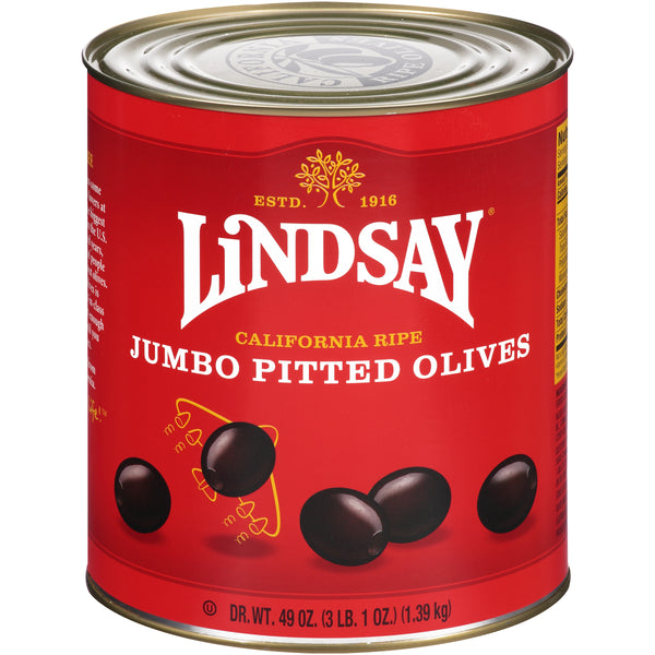 Lindsay Jumbo Ptd Blk Olvs 49 Ounce Size - 6 Per Case.