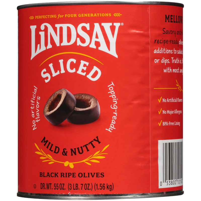 Lindsay Sliced Olives 55 Ounce Size - 6 Per Case.