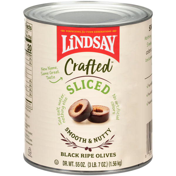 Lindsay Crafted Sliced Olives 55 Ounce Size - 6 Per Case.