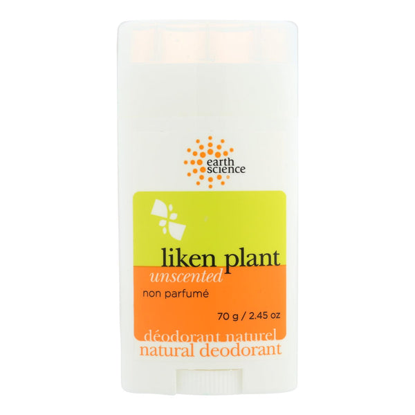 Earth Science Liken Plant Natural Deodorant Unscented - 2.5 Ounce