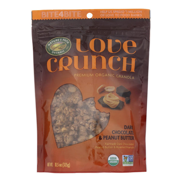 Nature's Path Organic Love Crunch Granola - Dark Chocolate and Peanut Butter - Case of 6 - 11.5 Ounce.