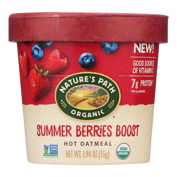 Nature's Path Organic Hot Oatmeal -Summer Berries Boost - Case of 12 - 1.94 Ounce