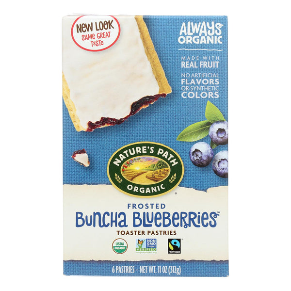 Nature's Path Organic Frosted Toaster Pastries - Buncha Blueberries - Case of 12 - 11 Ounce.
