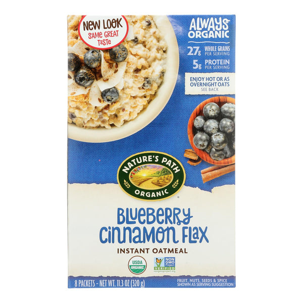 Nature's Path Organic Optimum Power Flax Cereal - Blueberry Cinnamon - Case of 6 - 11.2 Ounce.