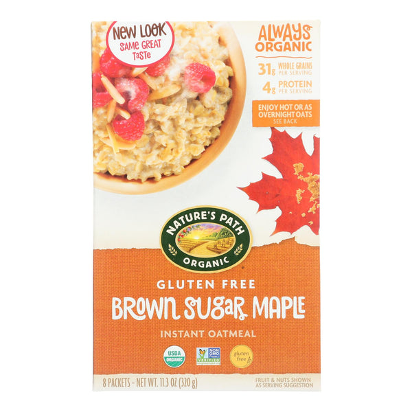 Nature's Path Organic Hot Oatmeal - Brown Sugar Maple - Case of 6 - 11.3 Ounce.