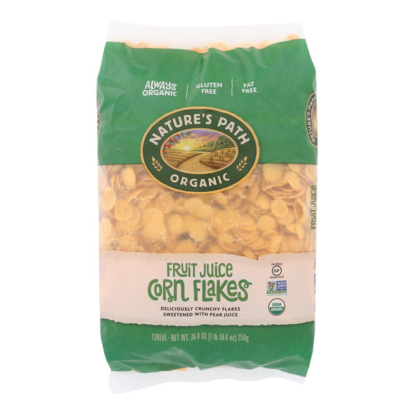 Nature's Path Organic Corn Flakes Cereal - Fruit Juice Sweetened - Case of 6 - 26.4 Ounce.