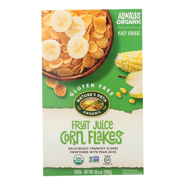 Nature's Path Organic Corn Flakes Cereal - Fruit Juice Sweetened - Case of 12 - 10.6 Ounce.