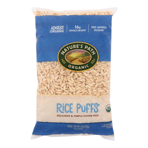 Nature's Path Organic Rice Puffs Cereal - Case of 12 - 6 Ounce.