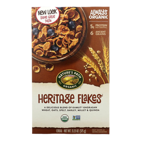 Nature's Path Organic Heritage Flakes Cereal - Case of 12 - 13.25 Ounce.