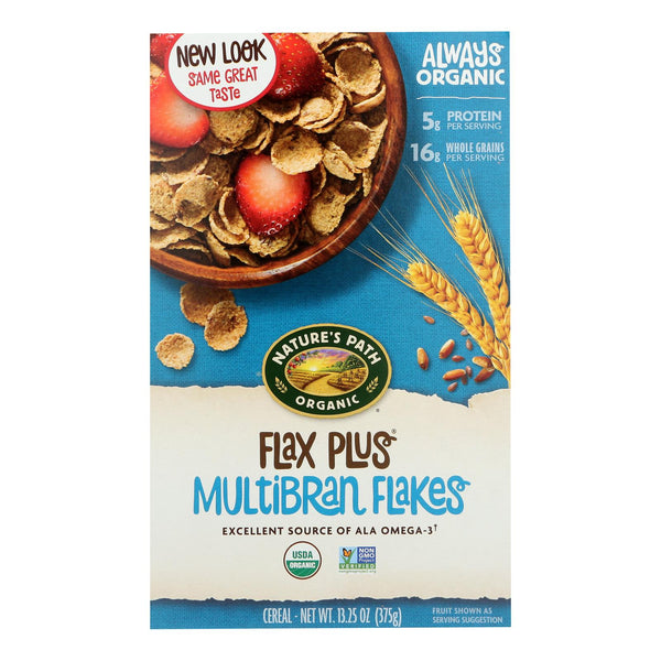 Nature's Path Organic Flax Plus Multi-bran Flakes Cereal - Case of 12 - 13.25 Ounce.