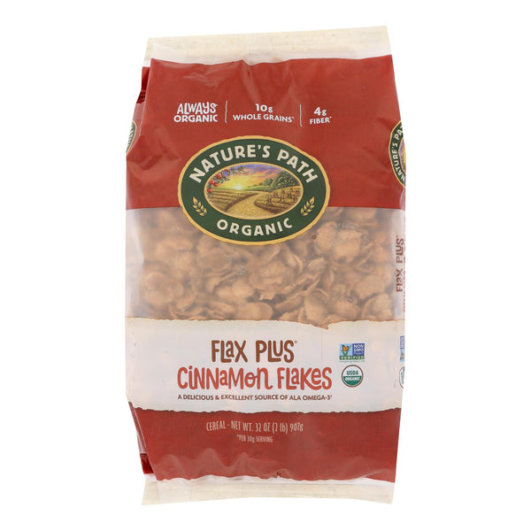 Nature's Path Organic Flax Plus Cereal - Cinnamon - Case of 6 - 32 Ounce.