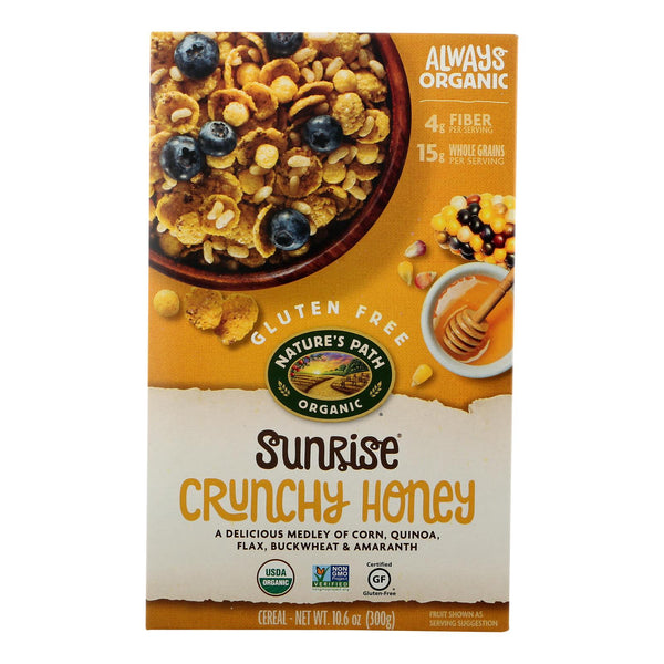 Nature's Path Organic Sunrise Cereal - Crunchy Honey - Case of 12 - 10.6 Ounce.