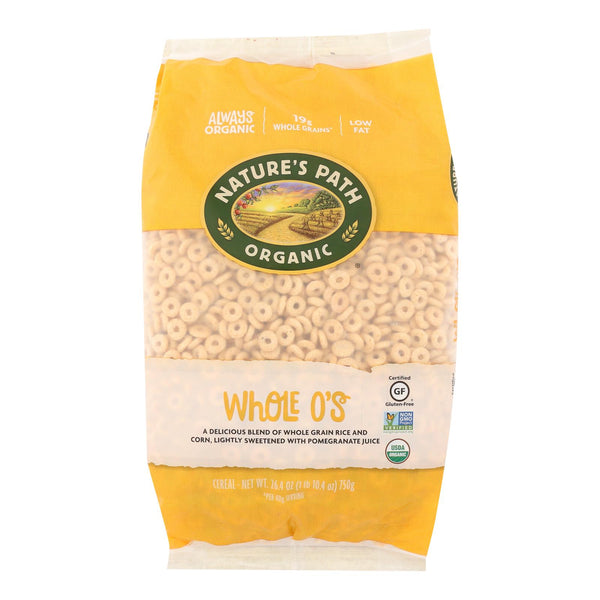 Nature's Path Organic Whole O's Cereal - Case of 6 - 26.4 Ounce.