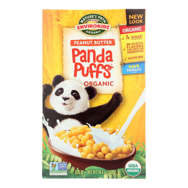 Envirokidz - Organic Panda Puffs - Peanut Butter - Case of 12 - 10.6 Ounce.