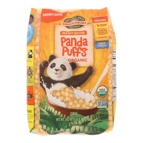 Envirokidz - Panda Puffs Cereal - Peanut Butter - Case of 6 - 24.7 Ounce.