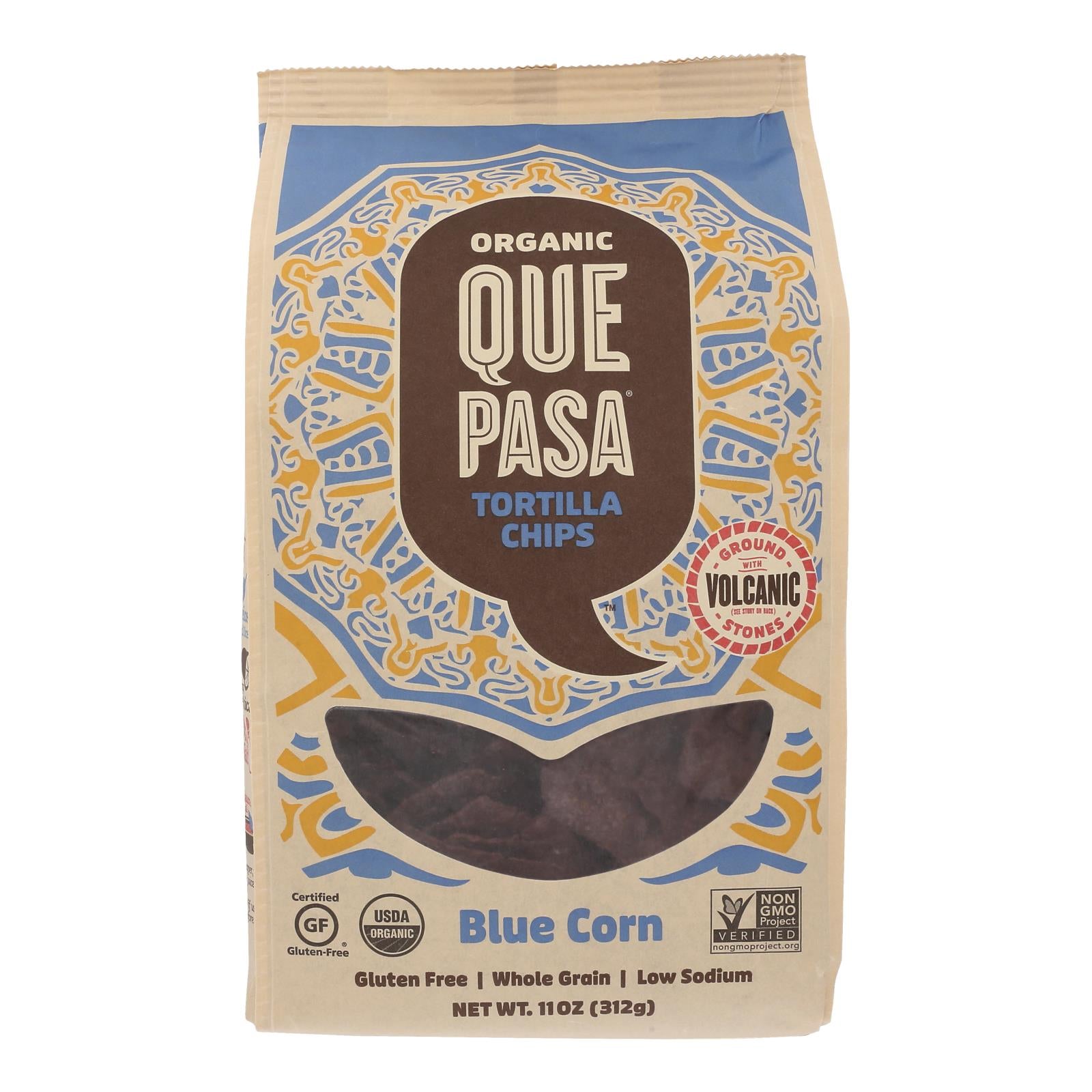 Que Pasa - Tortilla Chips Blue - Case of 6-11 Ounce
