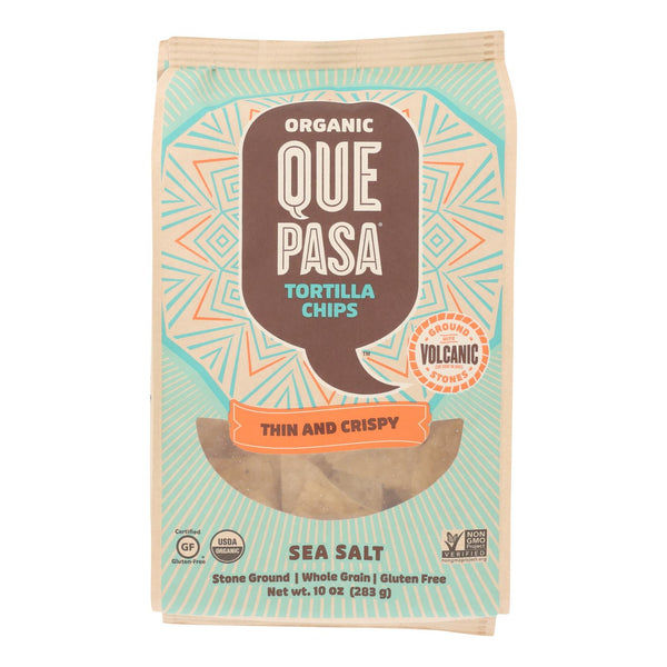Que Pasa - Tort Chip Thin Sea Salt - Case of 12 - 10 Ounce