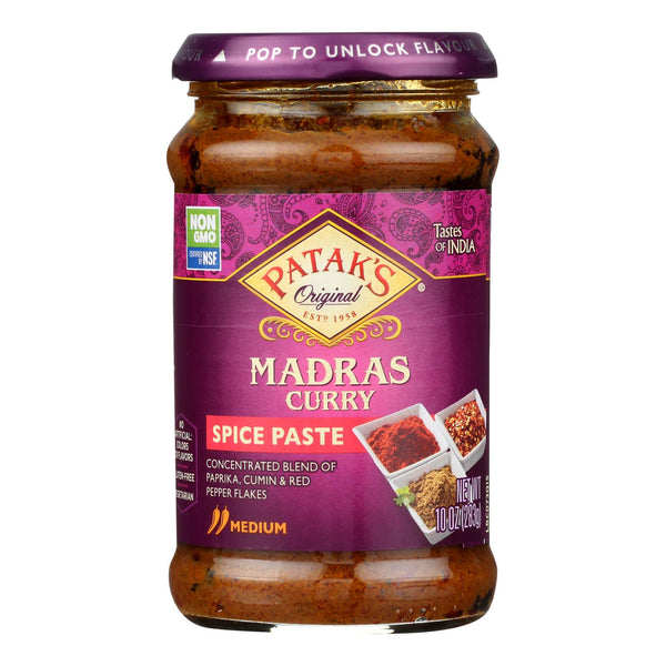 Pataks Curry Paste - Concentrated - Madras - Medium - 10 Ounce - case of 6