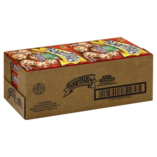 Bagel Bites Frozen Pizza & Appetizers Cheese And Pepperoni 7 Ounce Size - 8 Per Case.