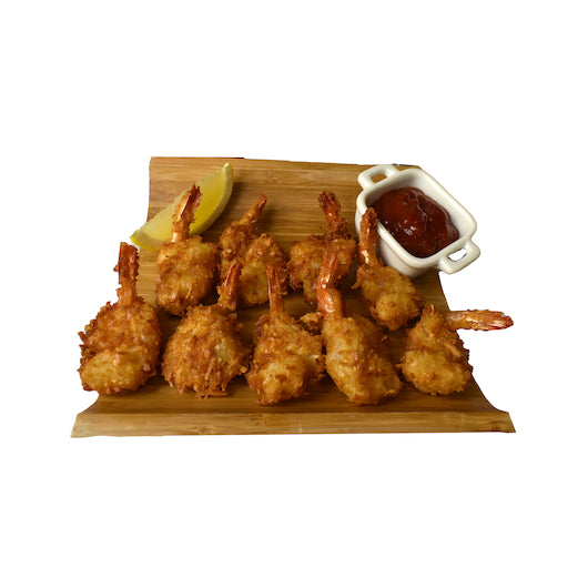 Singleton Seafood Shrimp Butterfly Coconut Breaded Clean Tail, 3 Pounds - 4 Per Case.
