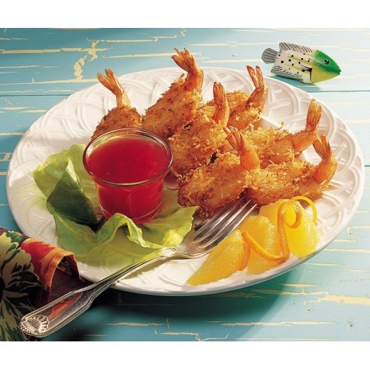 Singleton Seafood Shrimp Butterfly Coconut Breaded Clean Tail, 3 Pounds - 4 Per Case.