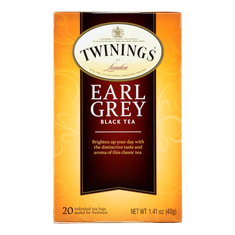 Twinings Tea Earl Grey Tea - Black Tea - Case of 6 - 20 Bags