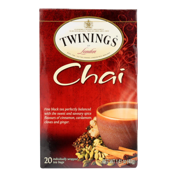 Twinings Tea Chai - Case of 6 - 20 Bags