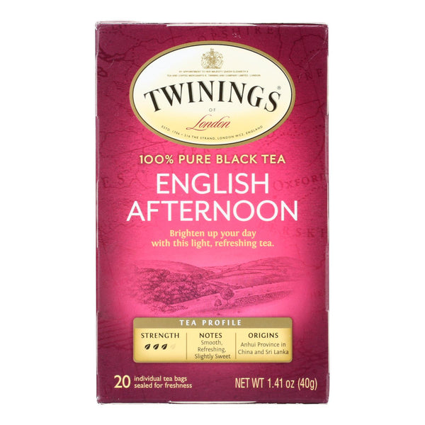 Twinings Tea Black Tea - English Afternoon - Case of 6 - 20 Bags