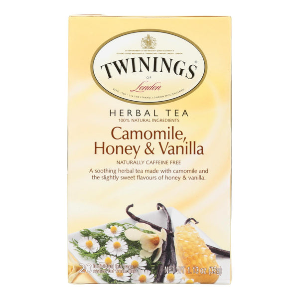 Twinings Tea Herbal Tea - Chamomile Honey and Vanilla - Case of 6 - 20 Bags