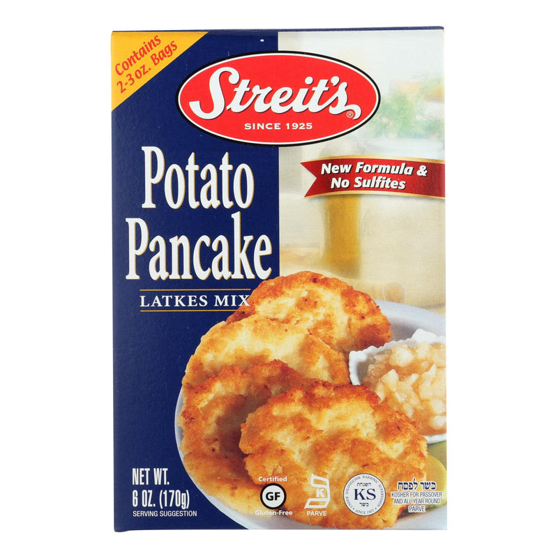 Streit's Pancake Mix - Potato - Case of 12 - 6 Ounce.
