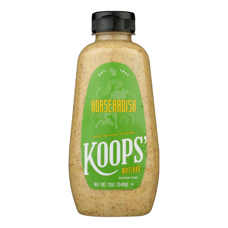 Koop's Mustard Horseradish - Case of 12 - 12 Ounce.