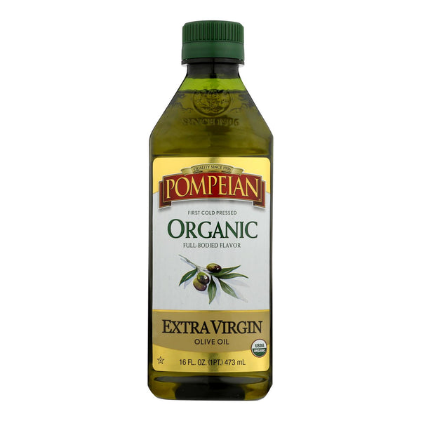 Pompeian Organic Extra Vigin Olive Oil - Case of 6 - 16 Fluid Ounce