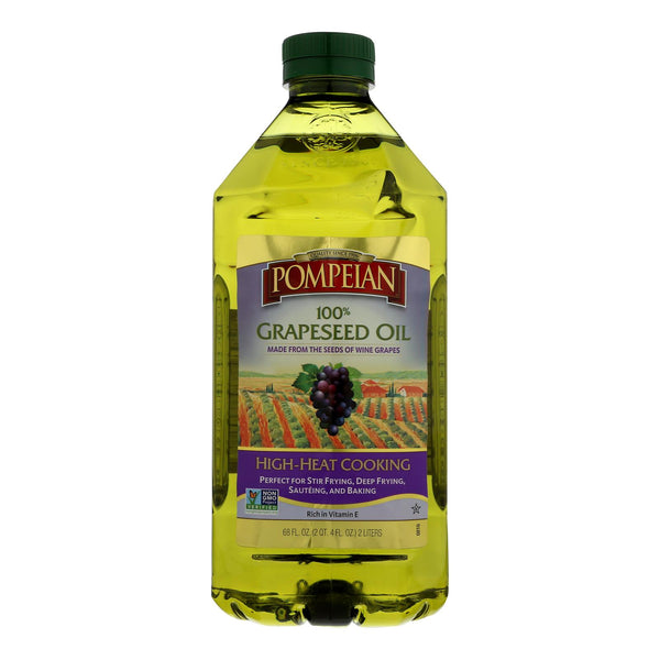 Pompeian 100% Grapeseed Oil - Case of 8 - 68 Fluid Ounce