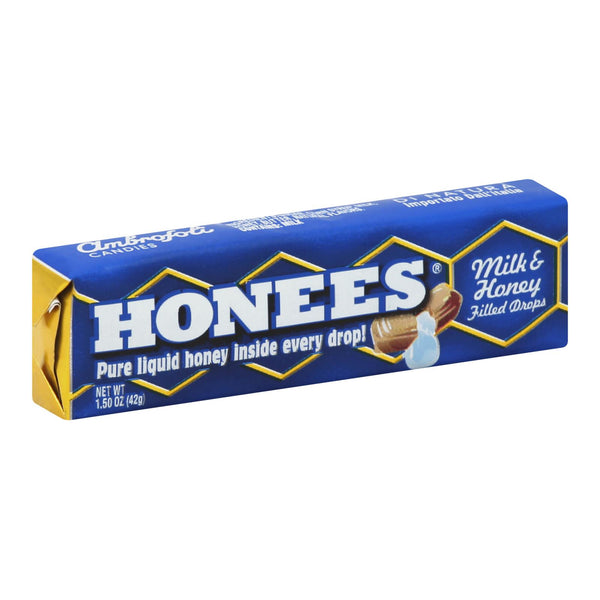 Honees Milk and Honey Filled Drops - Case of 24 - 1.5 Ounce