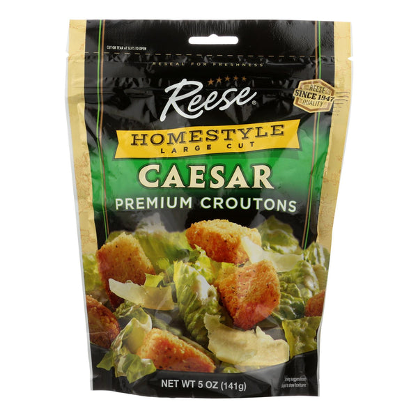 Reese Homestyle Caesar Croutons - Case of 12 - 5 Ounce.