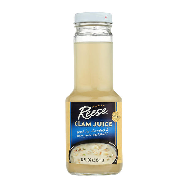 Reese Clam Juice Bottle - Case of 6 - 8 Fl Ounce.