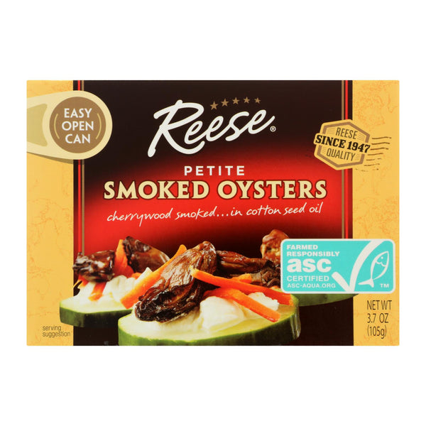 Reese Oysters - Smoked - Petite - Case of 10 - 3.7 Ounce