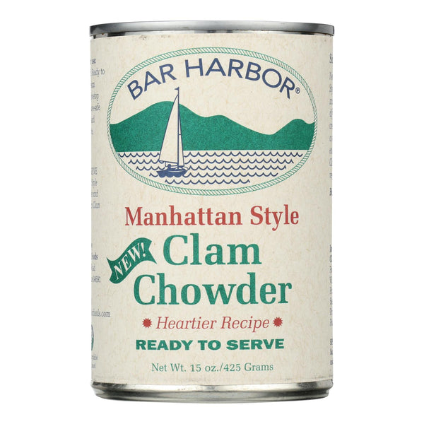 Bar Harbor - Manhattan Clam Chowder Soup - Case of 6 - 15 Ounce.
