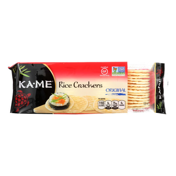 Ka'Me Rice Crackers - Original - Case of 12 - 3.5 Ounce.