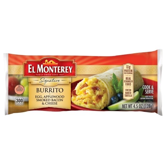 El Monterey Egg Bacon & Cheese Burrito, 4.5 Ounces - 24 Per Case