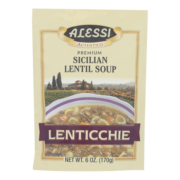 Alessi - Sicilian Lentil Soup - Lenticchie - Case of 6 - 6 Ounce.