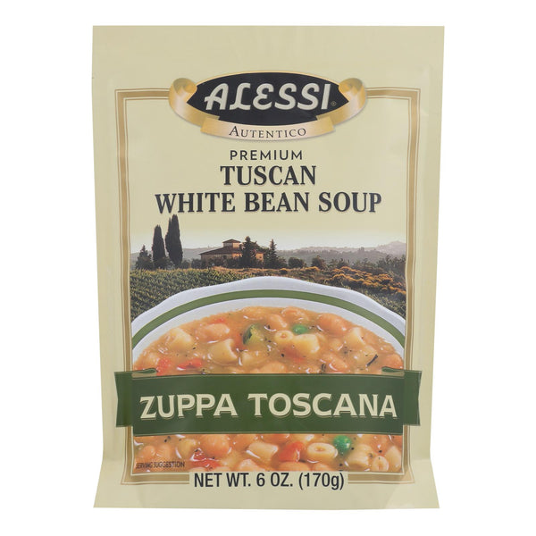 Alessi - Tuscan - White Bean Soup - Case of 6 - 6 Ounce.